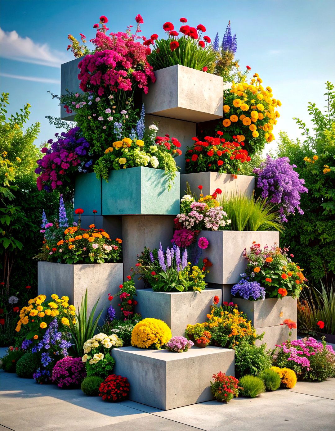 Artistic Sculpture Bases - 24 Cinder Block Garden Ideas