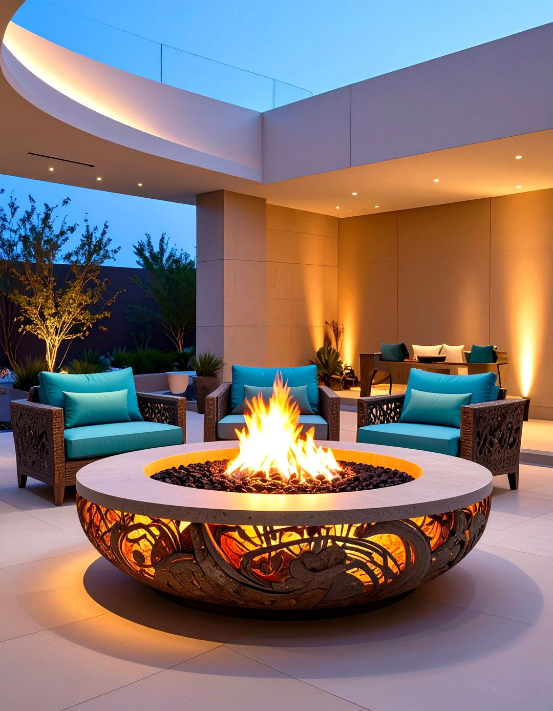 Artistic Sculpture Feature - 24 Tree Stump Fire Pit Ideas
