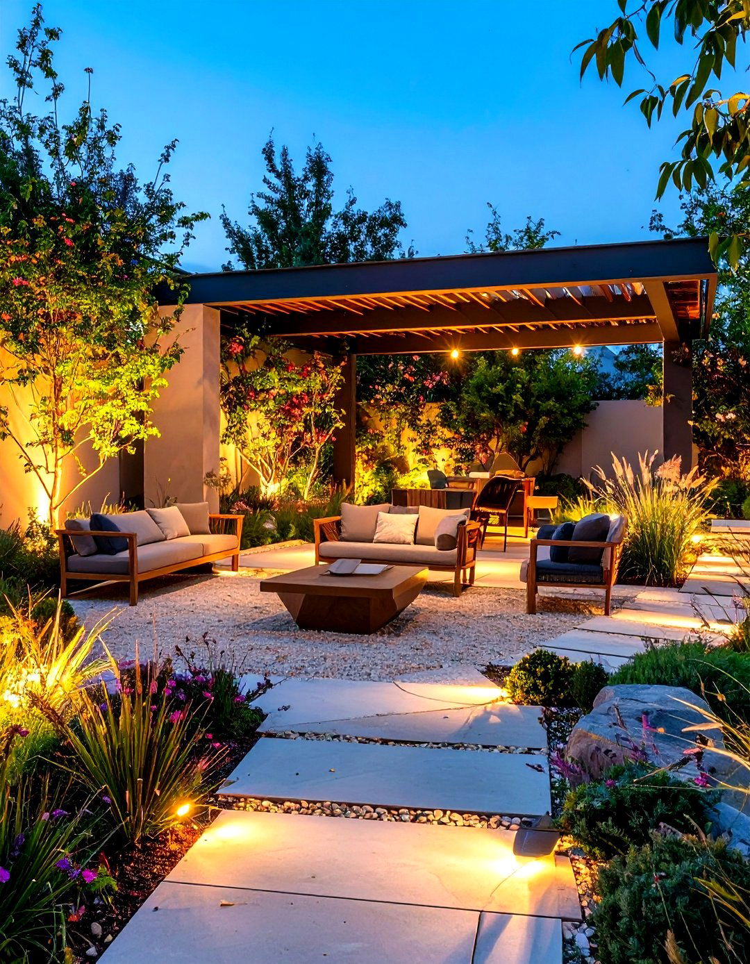 Artistic Sculpture Nook with Modern Art - 24 Garden Nook Ideas