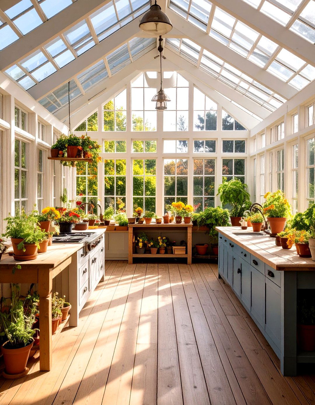 Arts and Crafts Greenhouse Kitchen - 24 Greenhouse Kitchen Design Ideas
