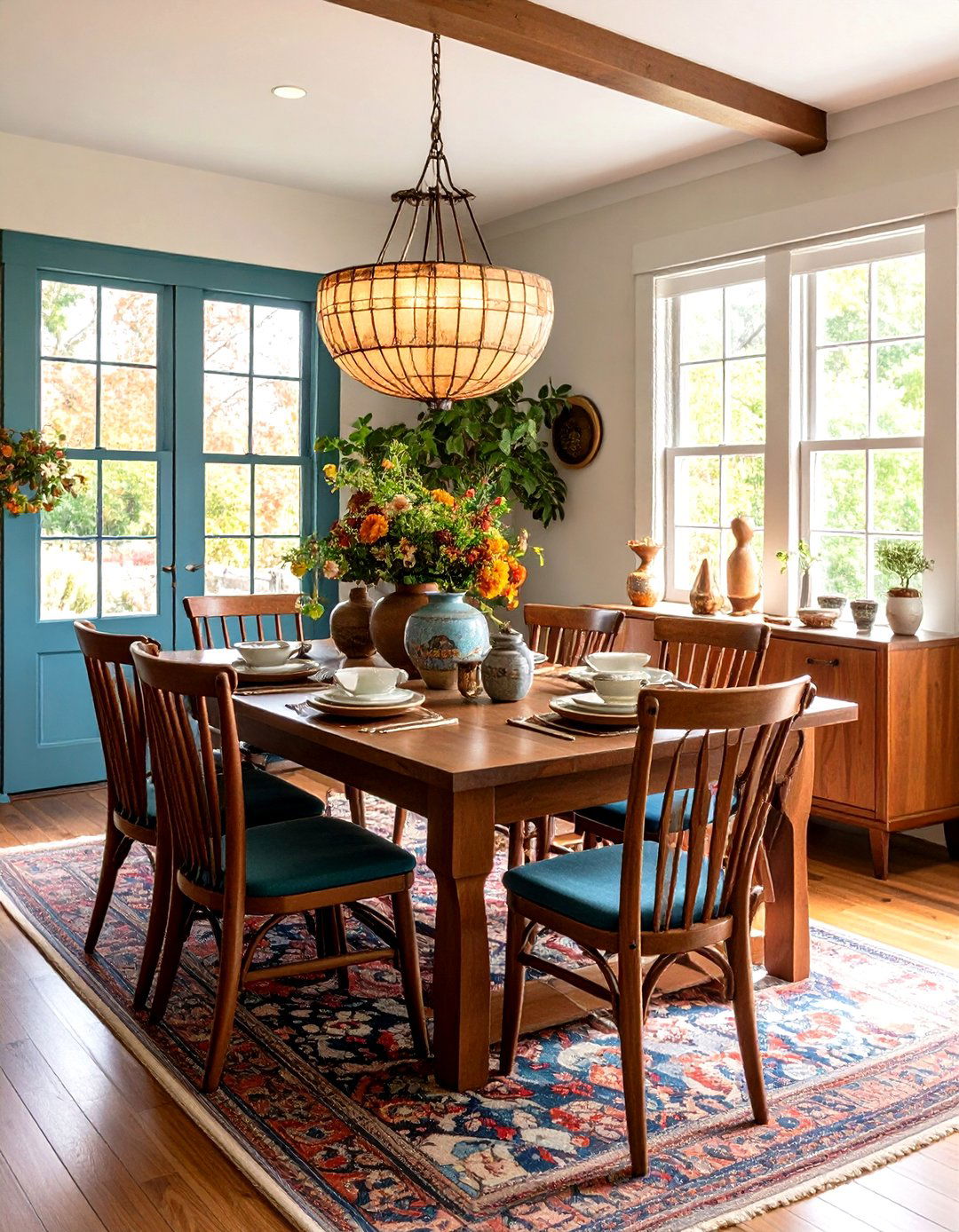 Arts and Crafts Movement Dining Room with Handcrafted Details - 24 Vintage Dining Room Ideas