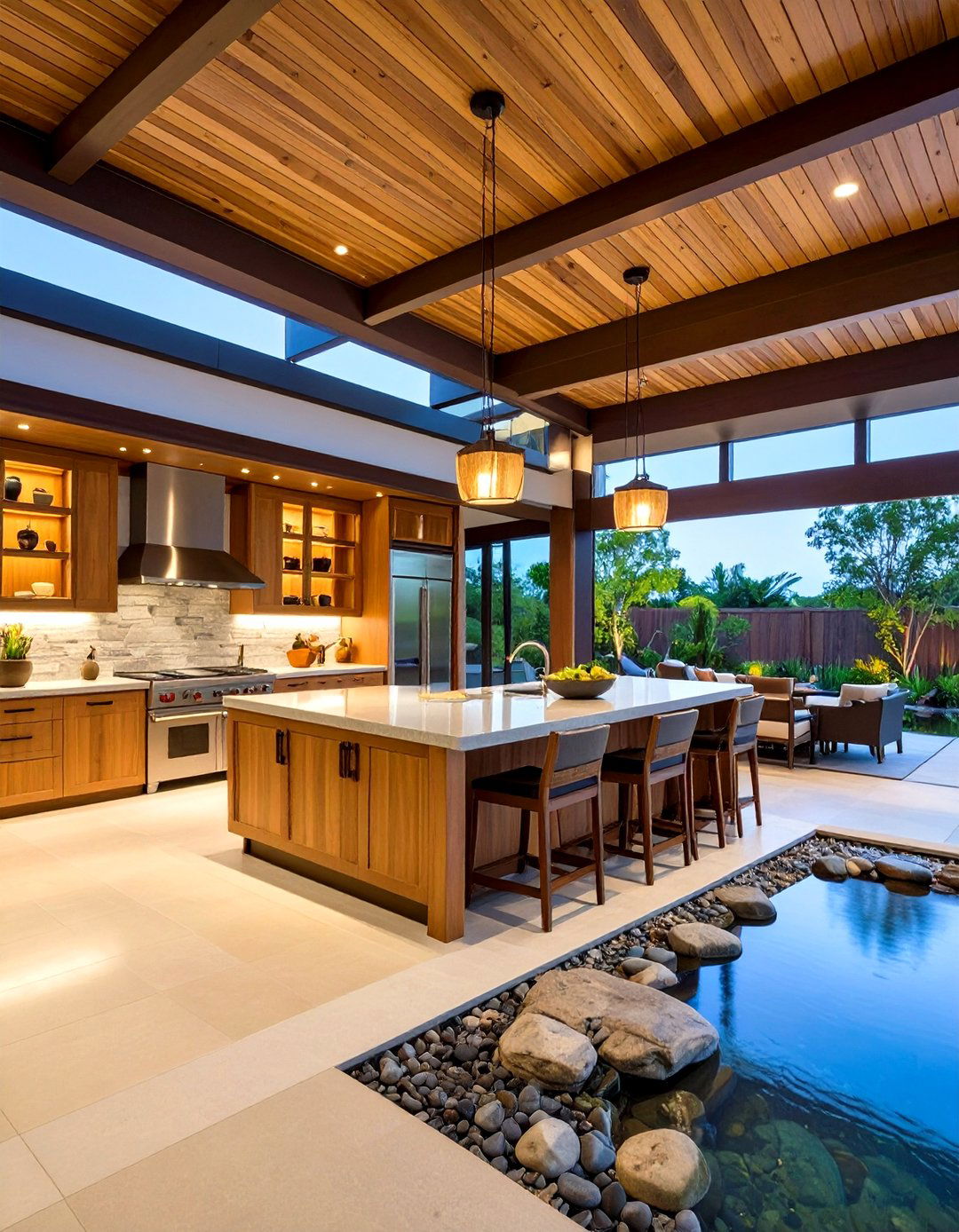 Asian Inspired Lanai Kitchen - 24 Lanai Kitchen Ideas