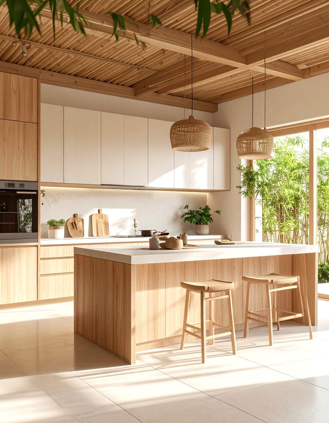 Asian Inspired Motif Kitchen Wallpaper - 24 Kitchen Wallpaper Ideas