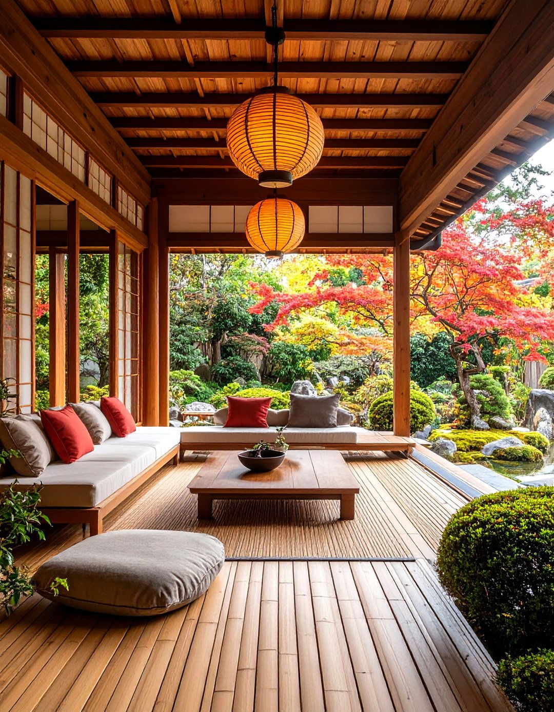 Asian Inspired Three Season Porch - 24 Three Season Porch Ideas