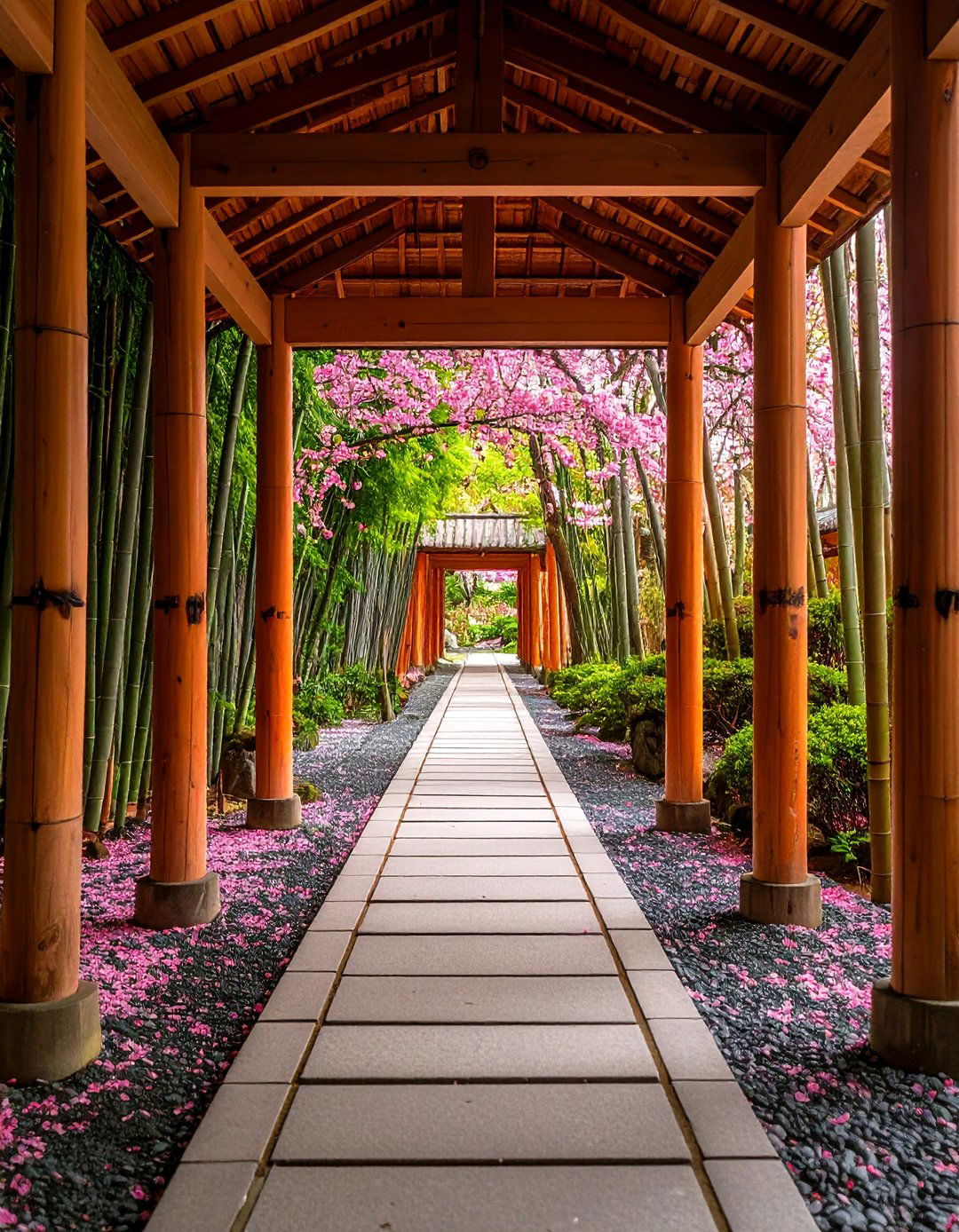 Asian Zen Garden Serenity - 24 Hallway Wallpaper Ideas