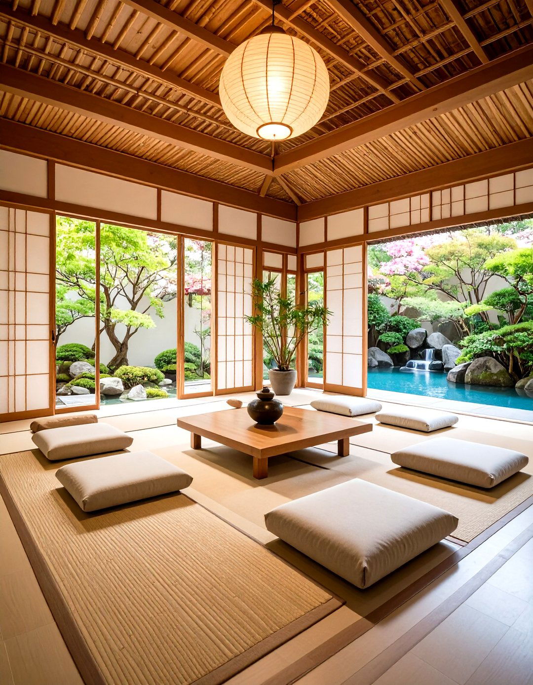 Asian Zen Parlor Room with Tranquil Elements - 24 Parlor Room Ideas
