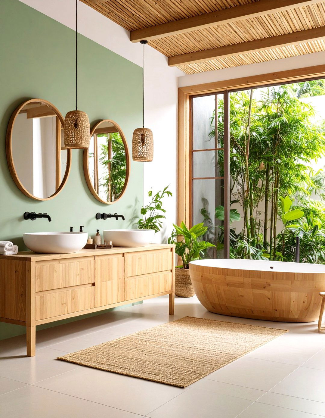 Asian Zen Retreat Bathroom - 24 Aesthetic Bathroom Ideas