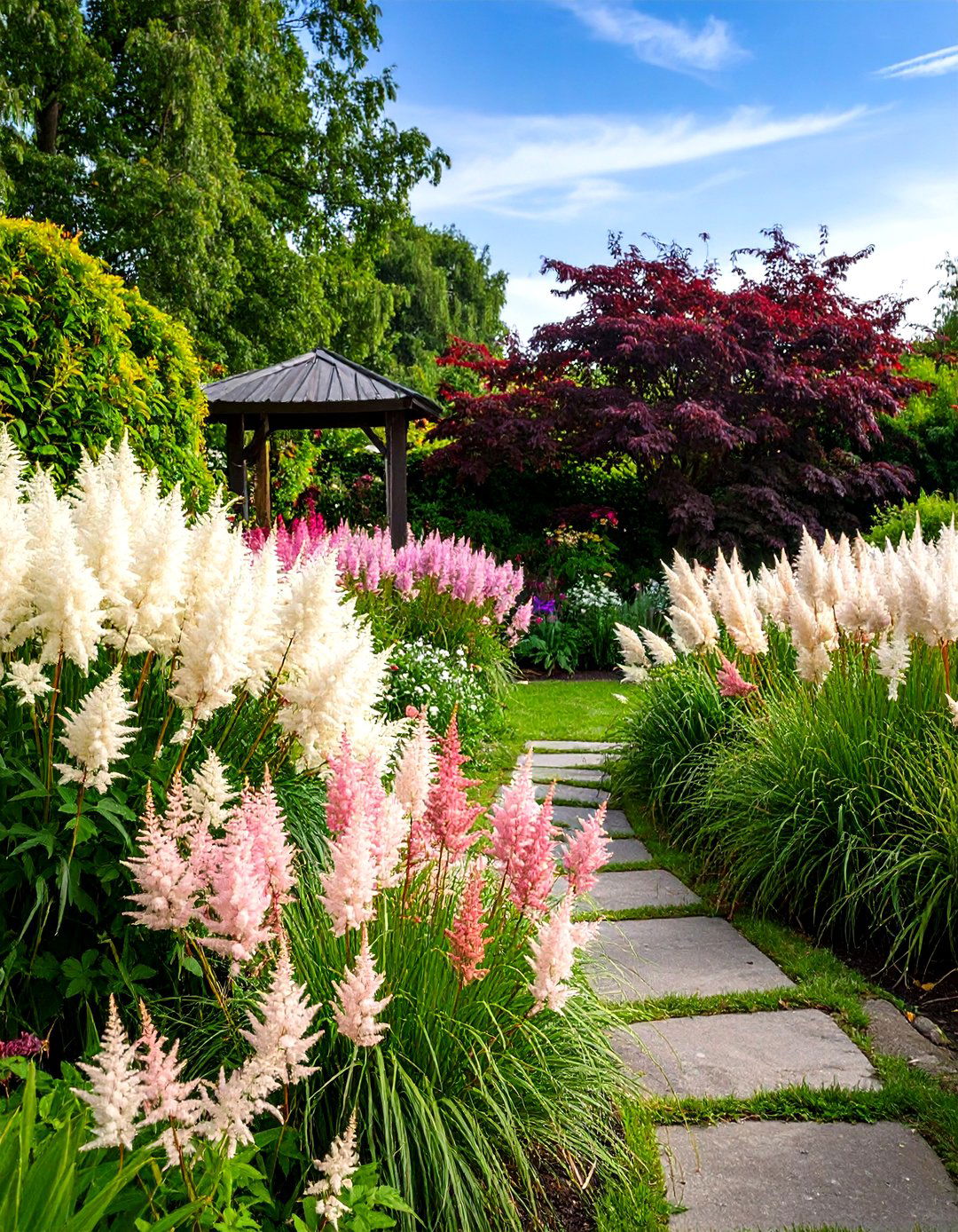 Astilbe Feather Garden Displays - 24 Shady Garden Ideas