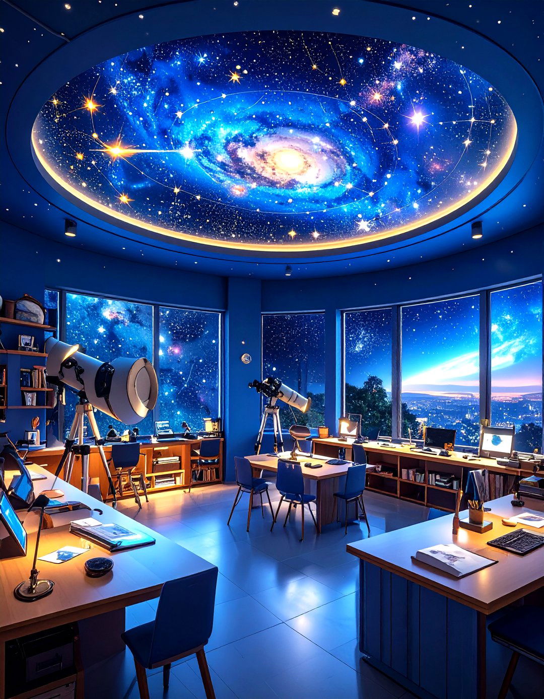 Astronomy Tower Starry Ceiling - 24 Harry Potter Decor Ideas