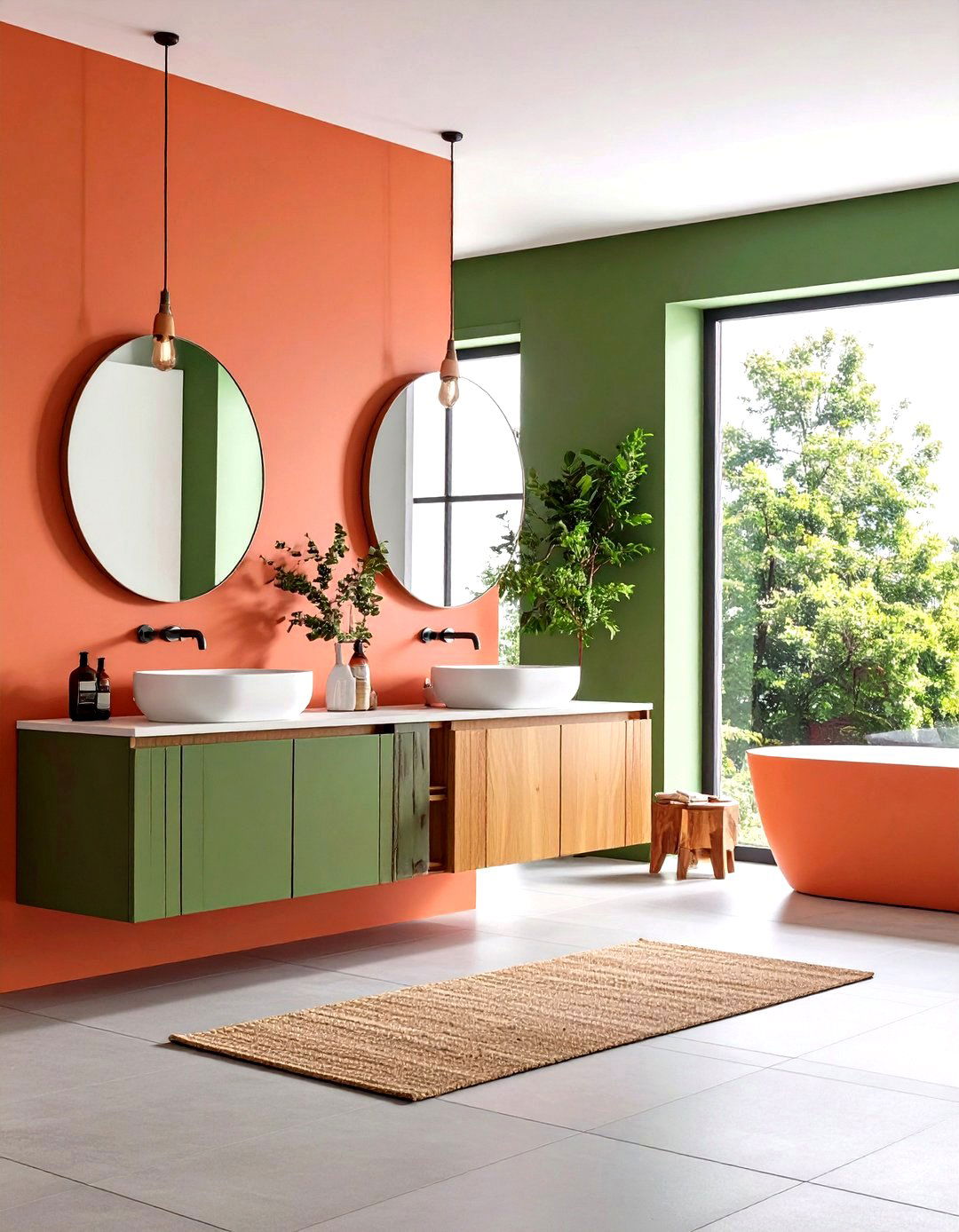 Asymmetrical Double Vanity - 24 Double Vanity Bathroom Ideas