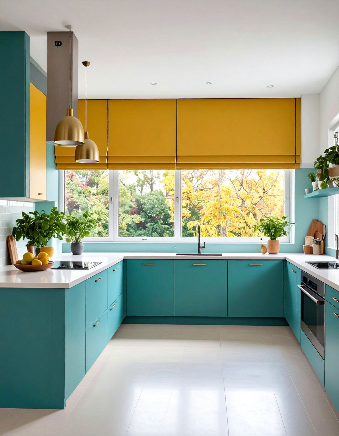 Asymmetrical Kitchen Valance with Contemporary Flair - 24 Kitchen Valance Ideas
