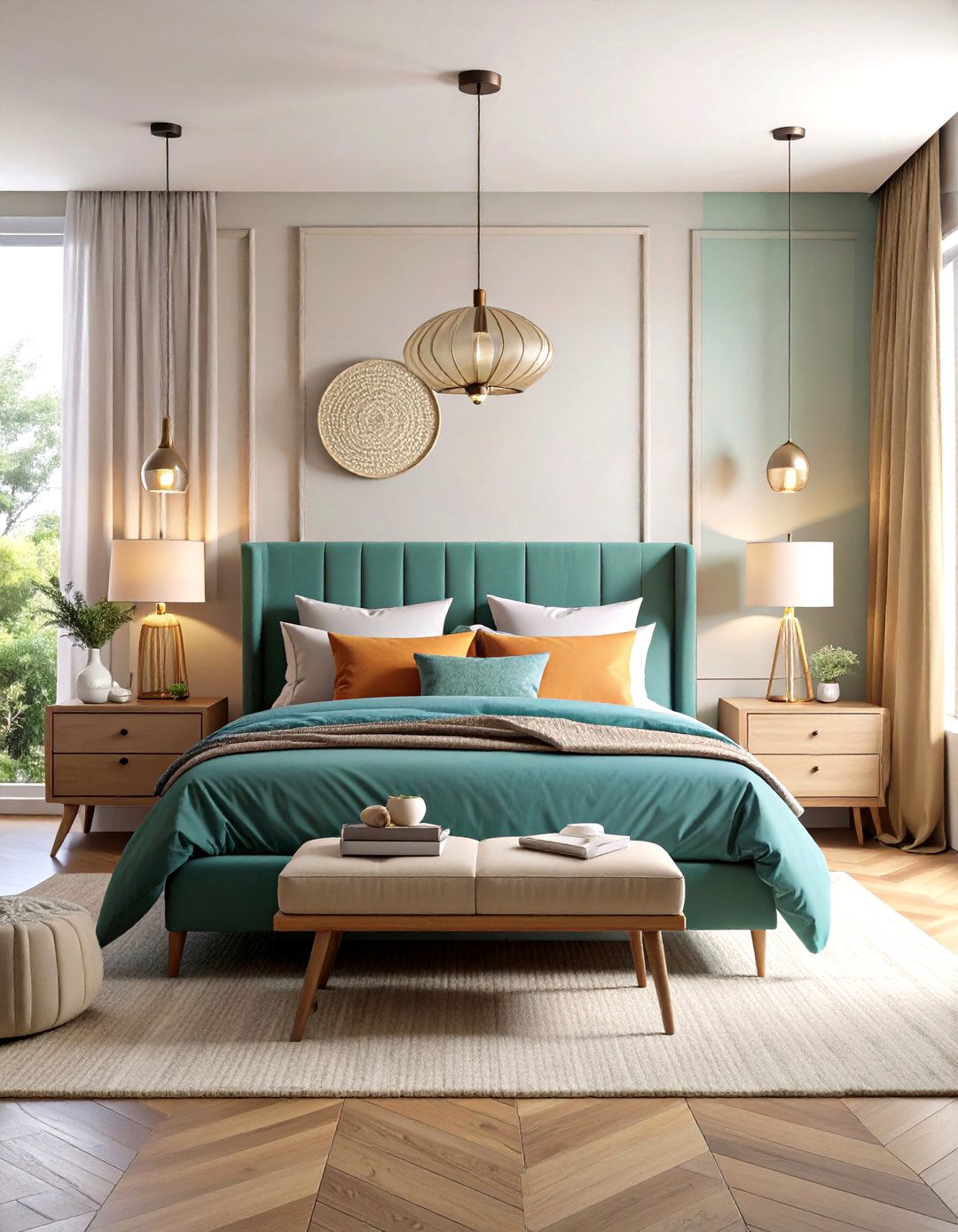 Asymmetrical Modern Arrangements - 24 Bedroom Wall Sconce Ideas
