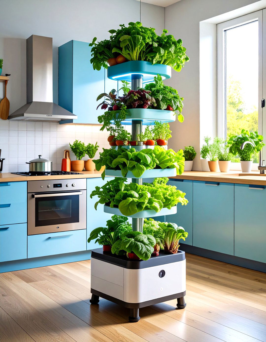 Automated Hydroponic Tower - 24 Indoor Greenhouse Ideas