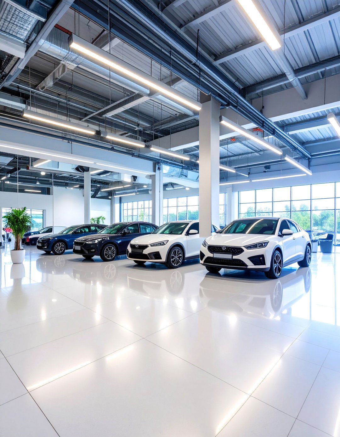 Automotive Showcase Garage with Glass Walls - 24 Luxury Man Cave Ideas