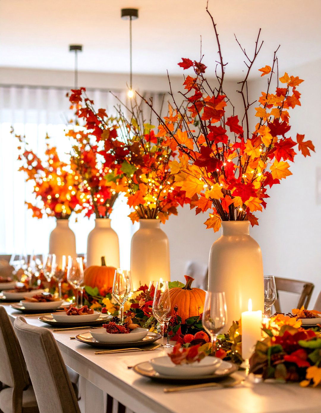 Autumn Branch Arrangements - 24 Thanksgiving Centerpiece Ideas
