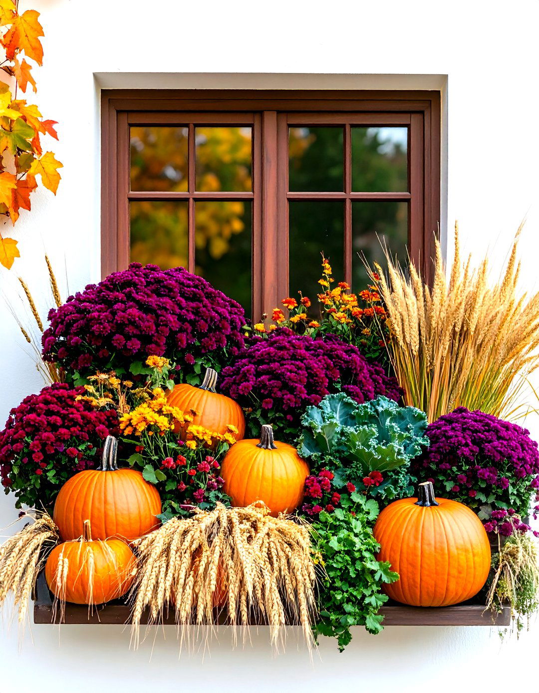 Autumn Harvest Window Box - 24 window box ideas