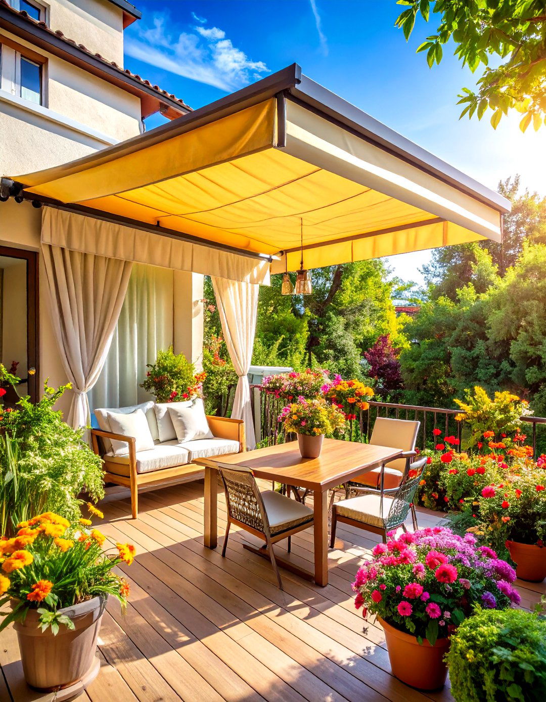 Awning Privacy Extensions - 24 Balcony Privacy Ideas