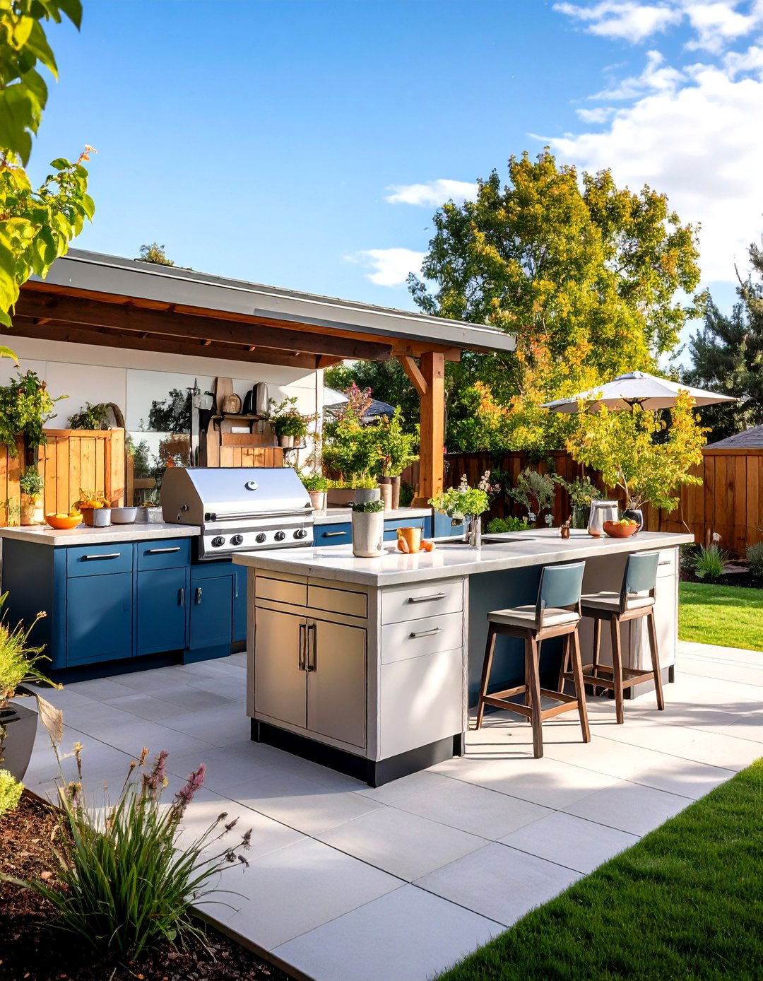 BBQ Island with Integrated Refrigeration and Storage - 24 Bbq Island Ideas