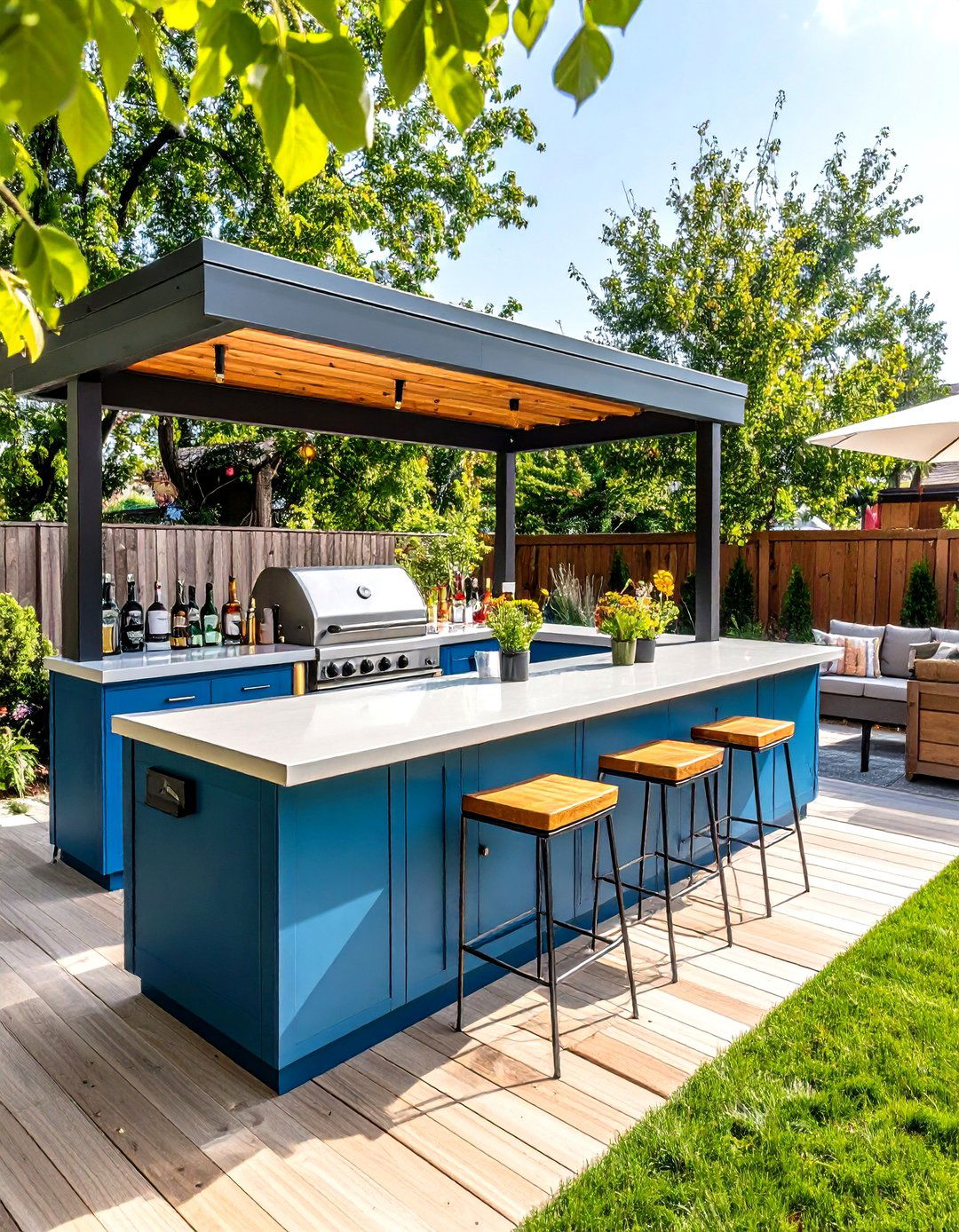 BBQ Island with Outdoor Bar and Beverage Center - 24 Bbq Island Ideas