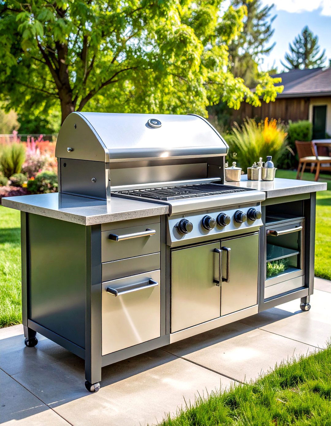 BBQ Island with Outdoor Dishwasher and Utility Station - 24 Bbq Island Ideas