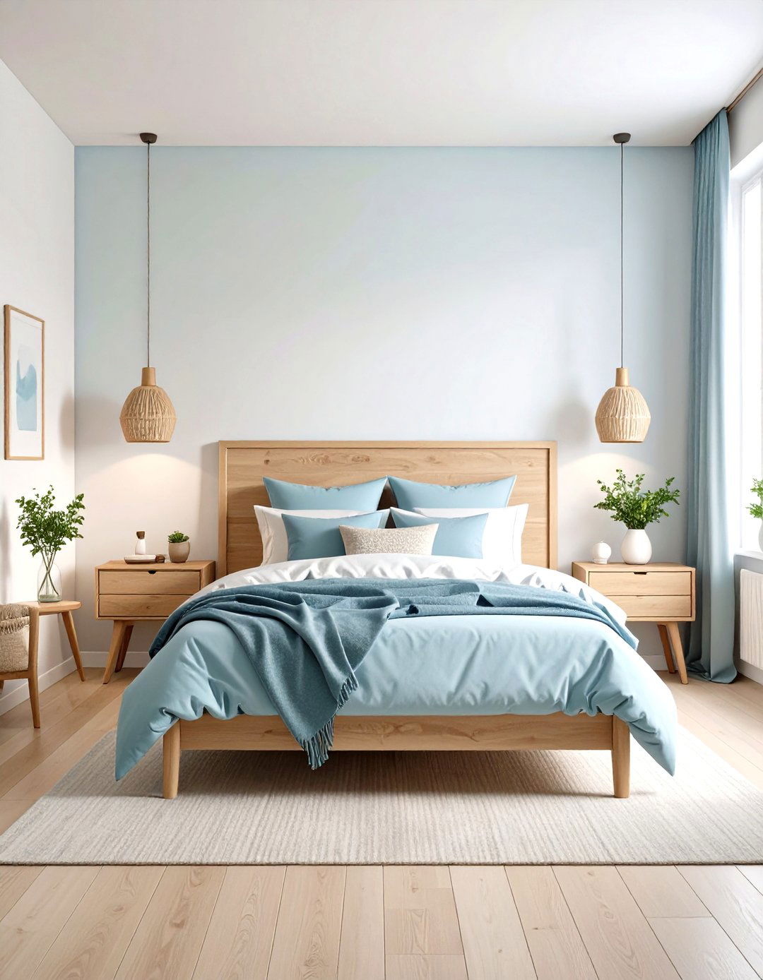 Baby Blue Scandinavian Bedroom - 24 Pastel Bedroom Ideas