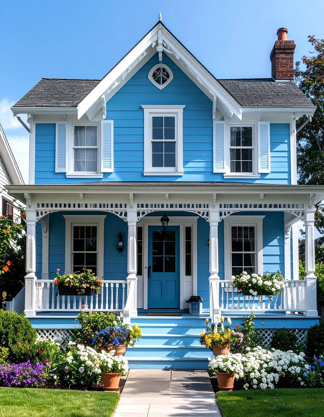 Baby Blue Victorian Sweetness - 24 blue victorian house colors