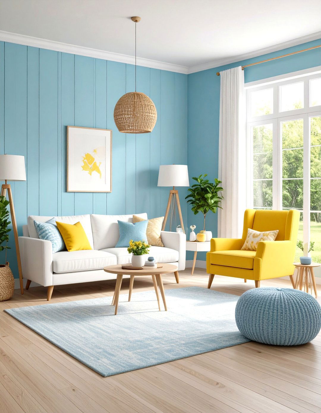 Baby Blue and Soft Yellow Nursery Inspired - 24 Yellow and Blue Living Room Ideas