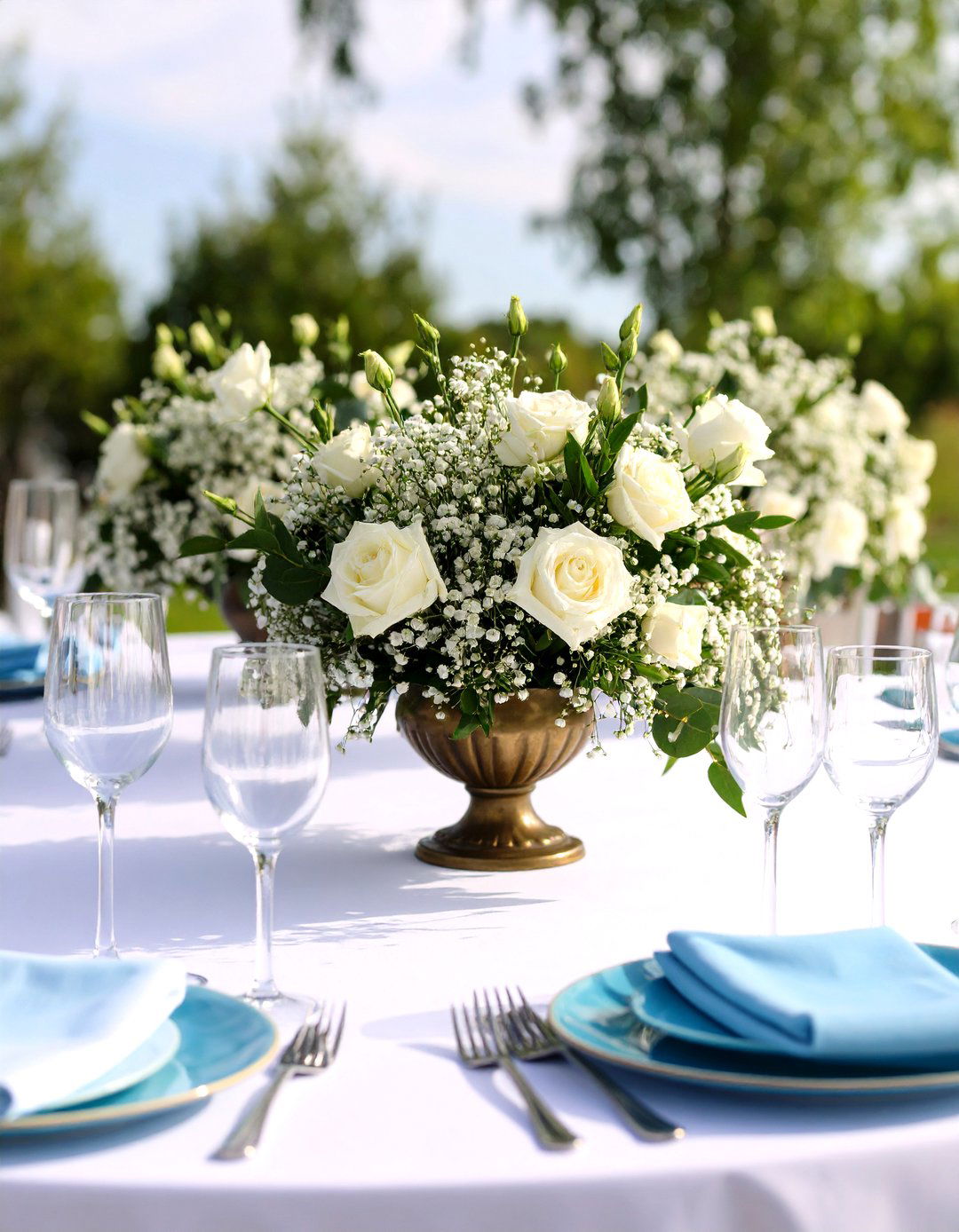 Babys Breath Floral Arrangements - 24 Vintage Wedding Ideas