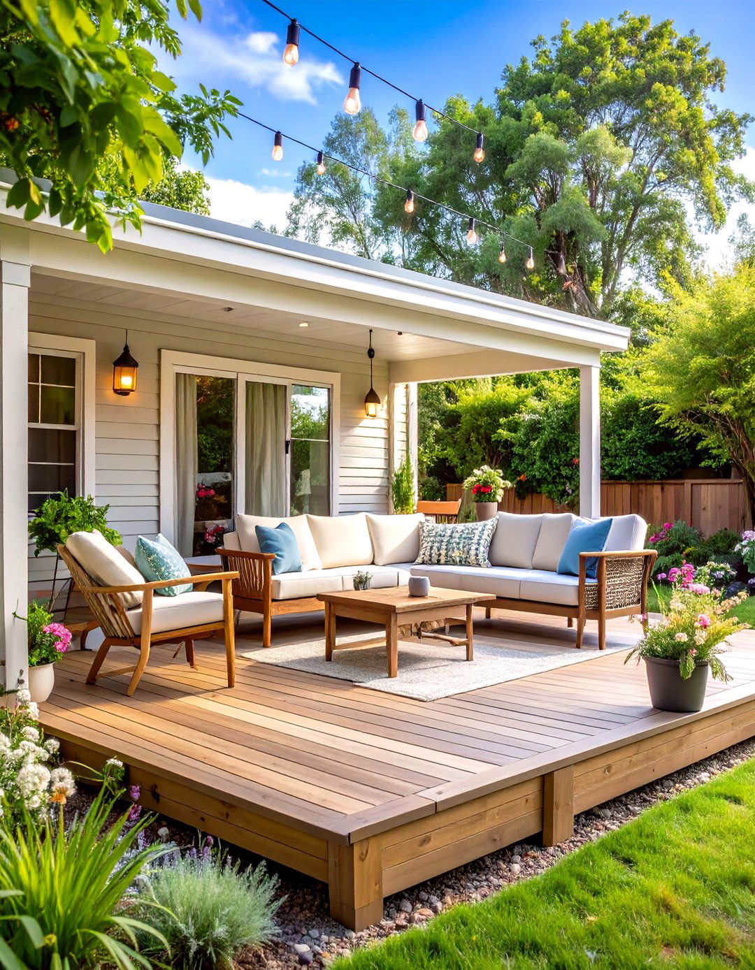Back Porch Deck Areas - 24 Mobile Home Porch Ideas