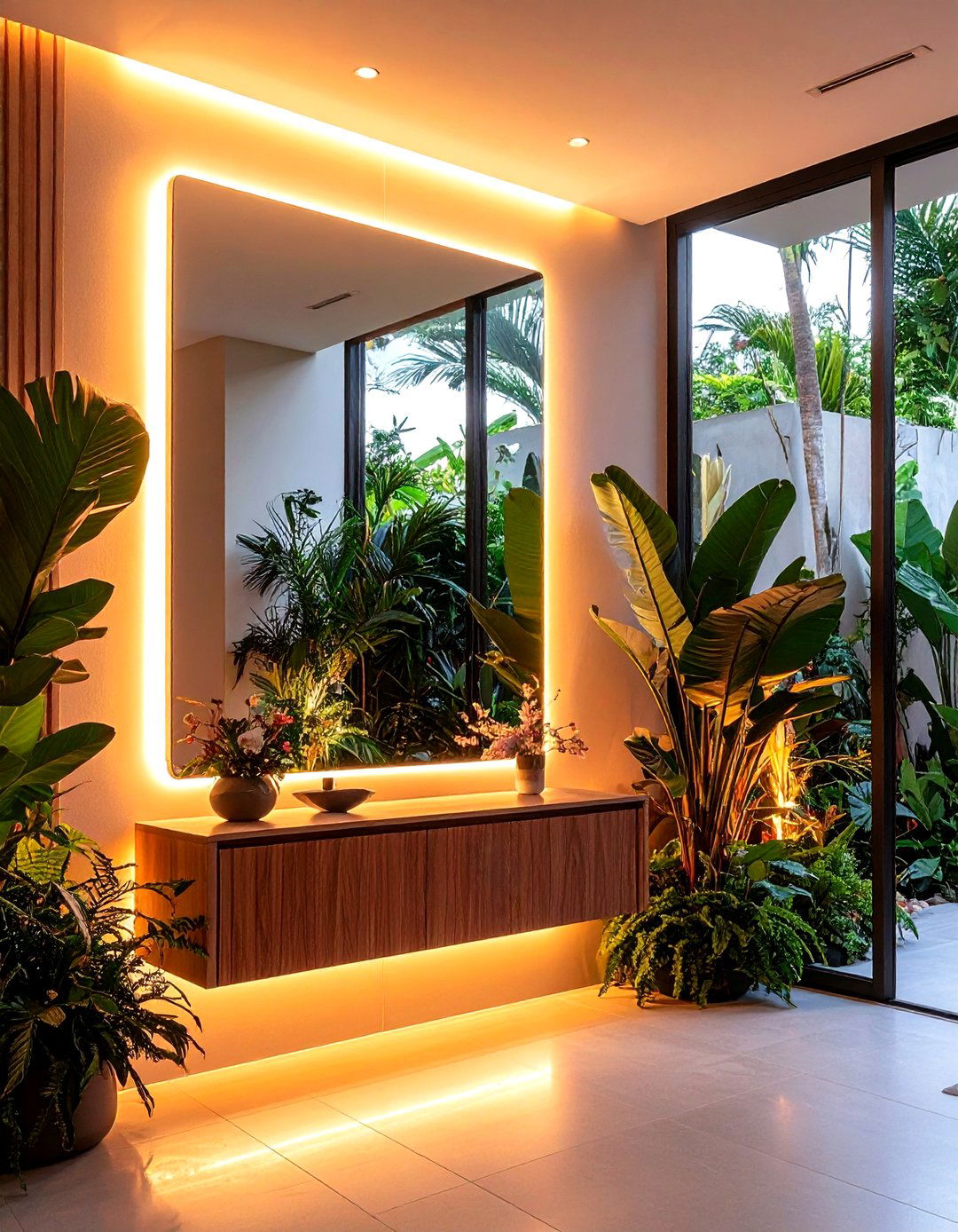 Backlit LED Mirror Technology - 24 Entryway Mirror Ideas