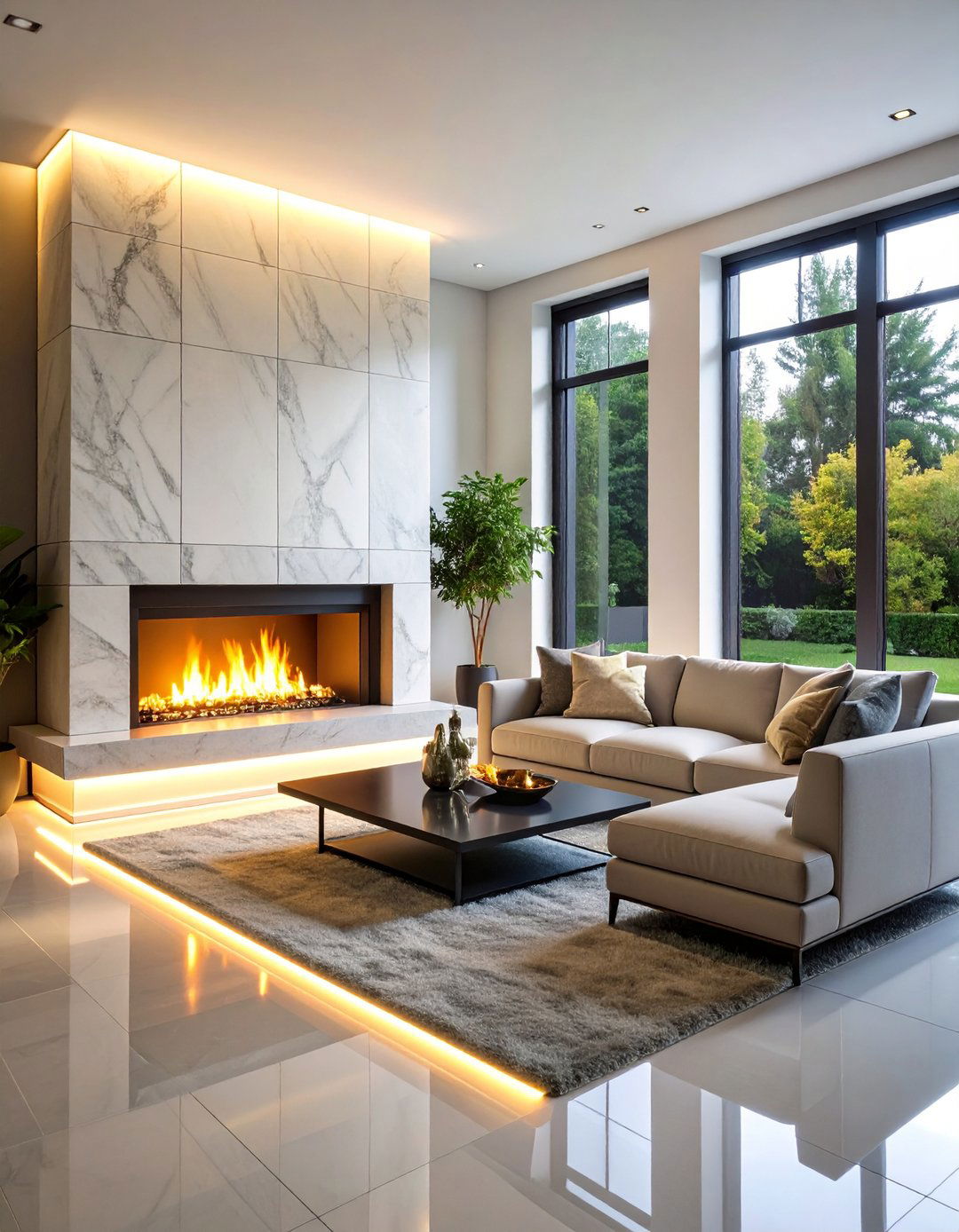 Backlit Quartz Fireplace Surround - 24 Quartz Fireplace Surround Ideas