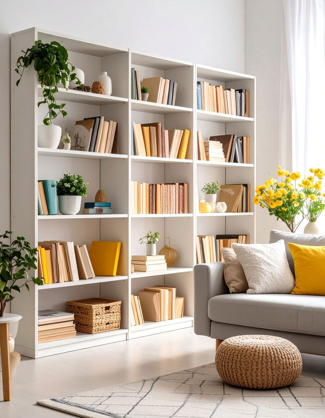Backward Spine Minimalist Approach - 24 Bookshelf Organization Ideas