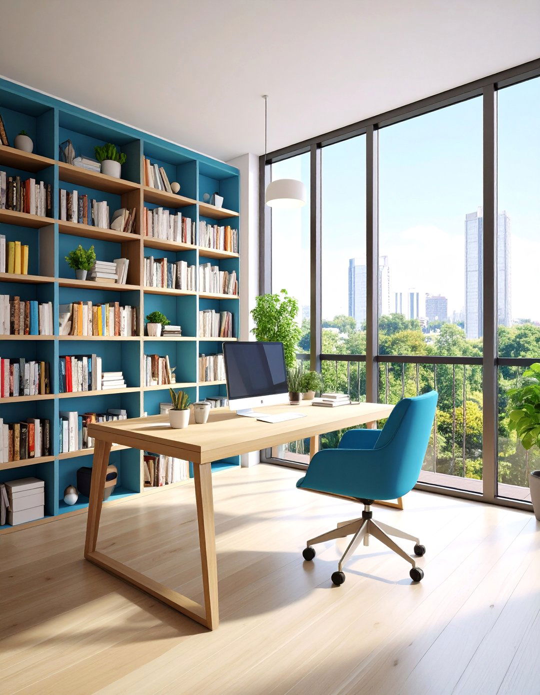 Balcony Reading Office Combo - 24 Balcony Office Ideas