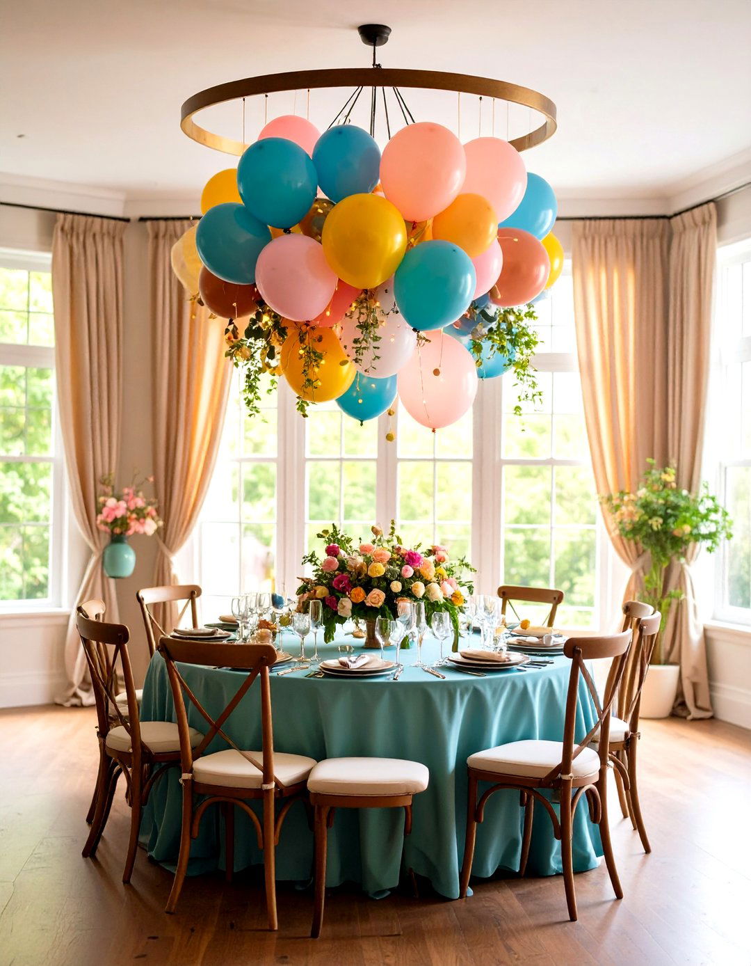 Balloon Chandelier Centerpieces - 24 Balloon Centerpiece Ideas