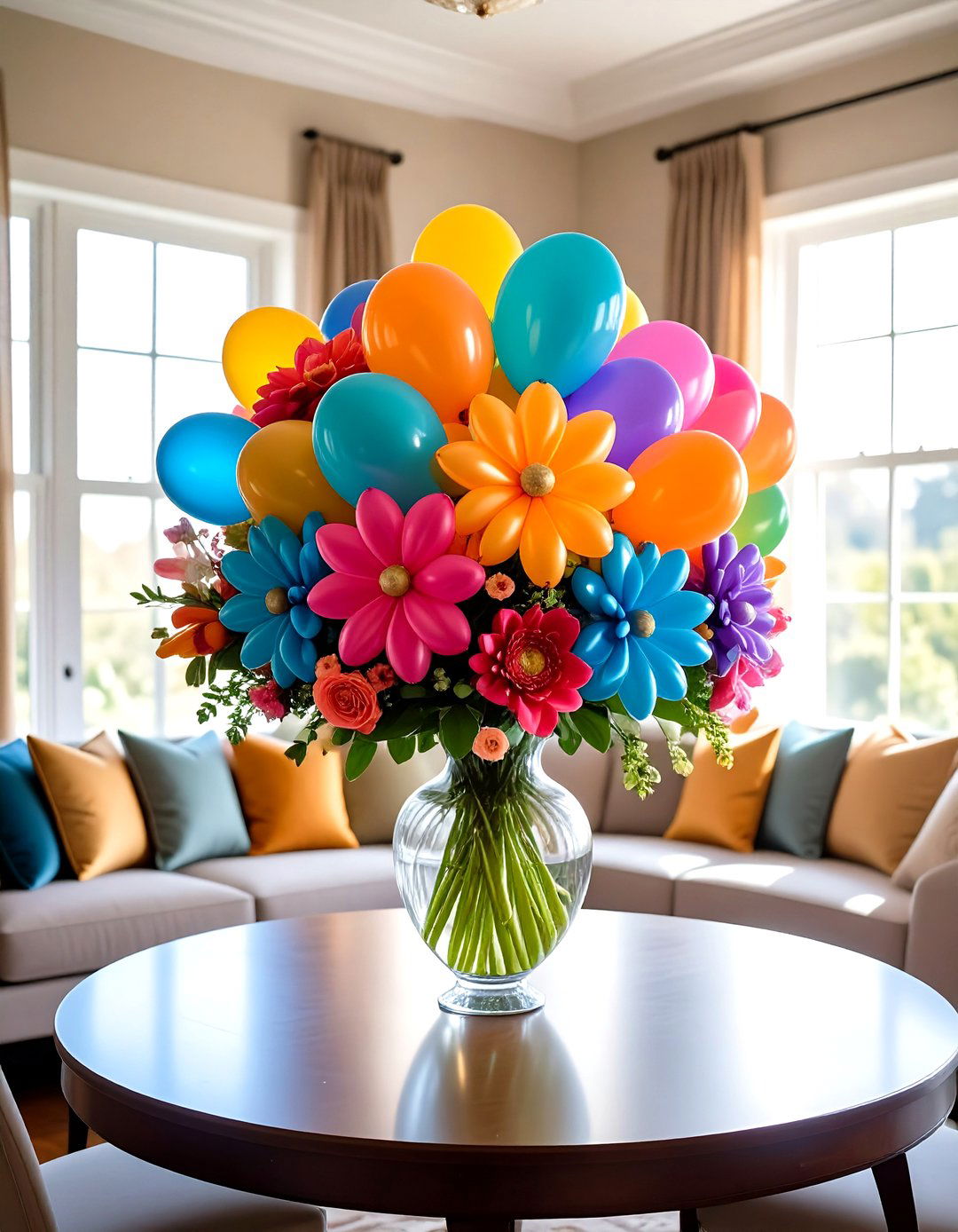 Balloon Flower Bouquet Centerpieces - 24 Balloon Centerpiece Ideas