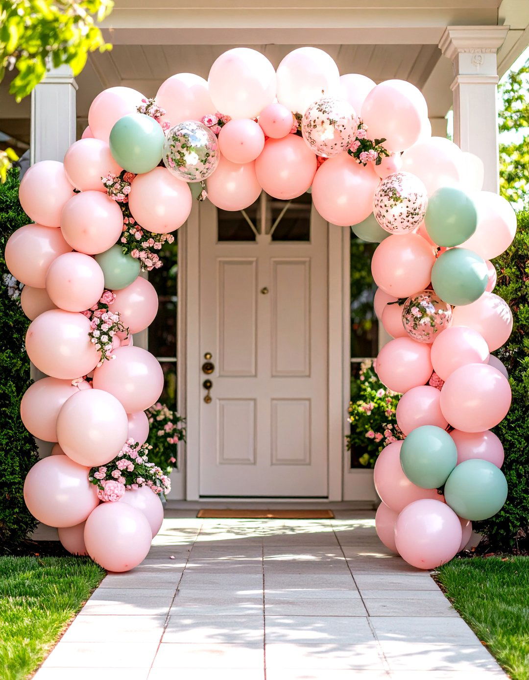 Balloon Garland Archway Entrance - 24 Birthday Decoration Ideas