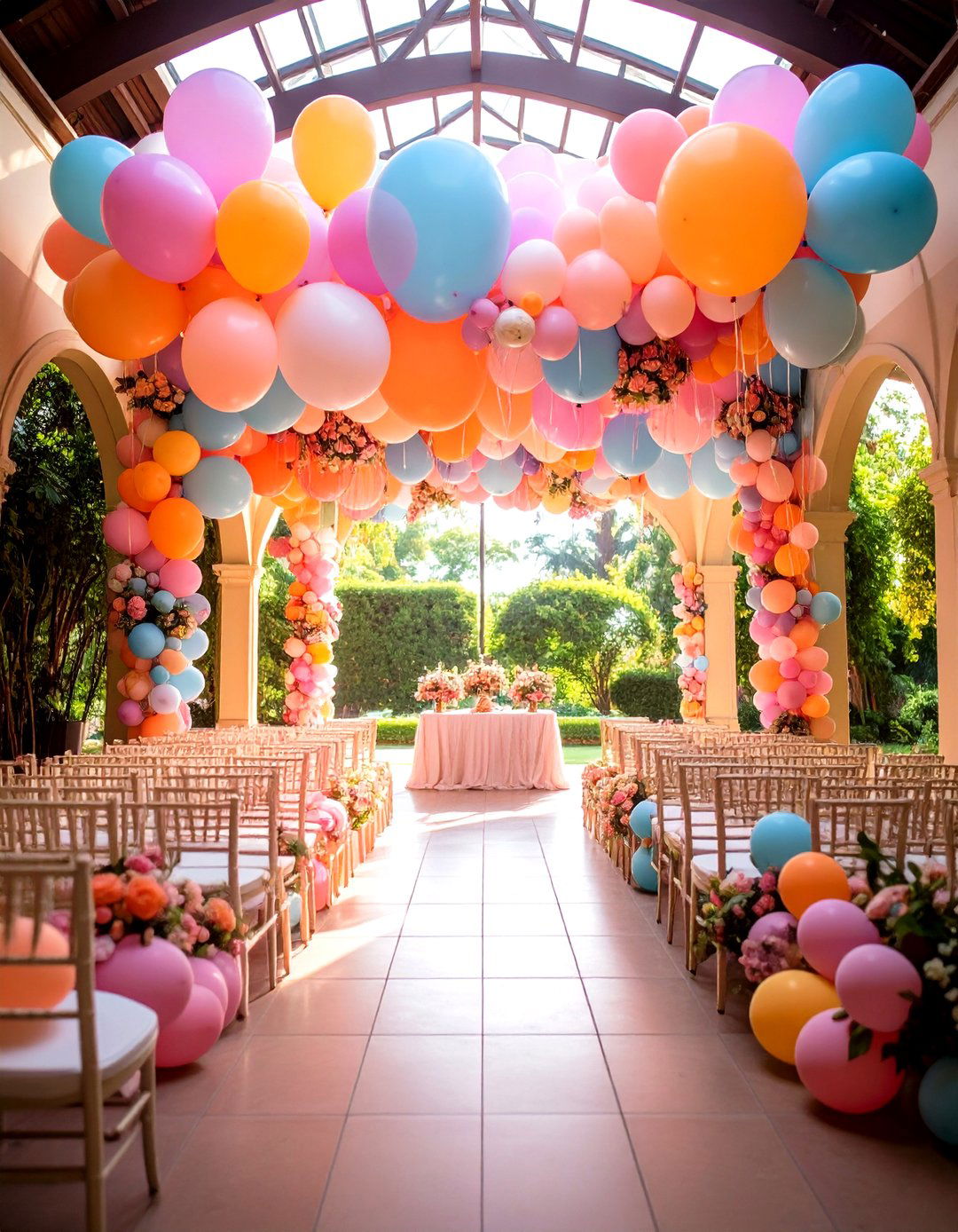 Balloon Installation Wedding Altars - 24 Wedding Altar Ideas