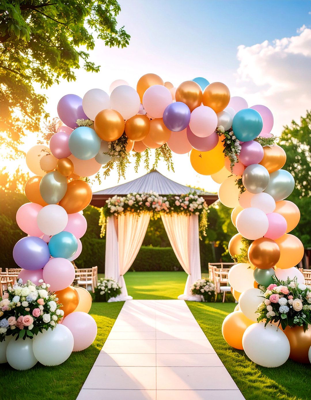 Balloon Wedding Arch - 24 Wedding Arch Ideas