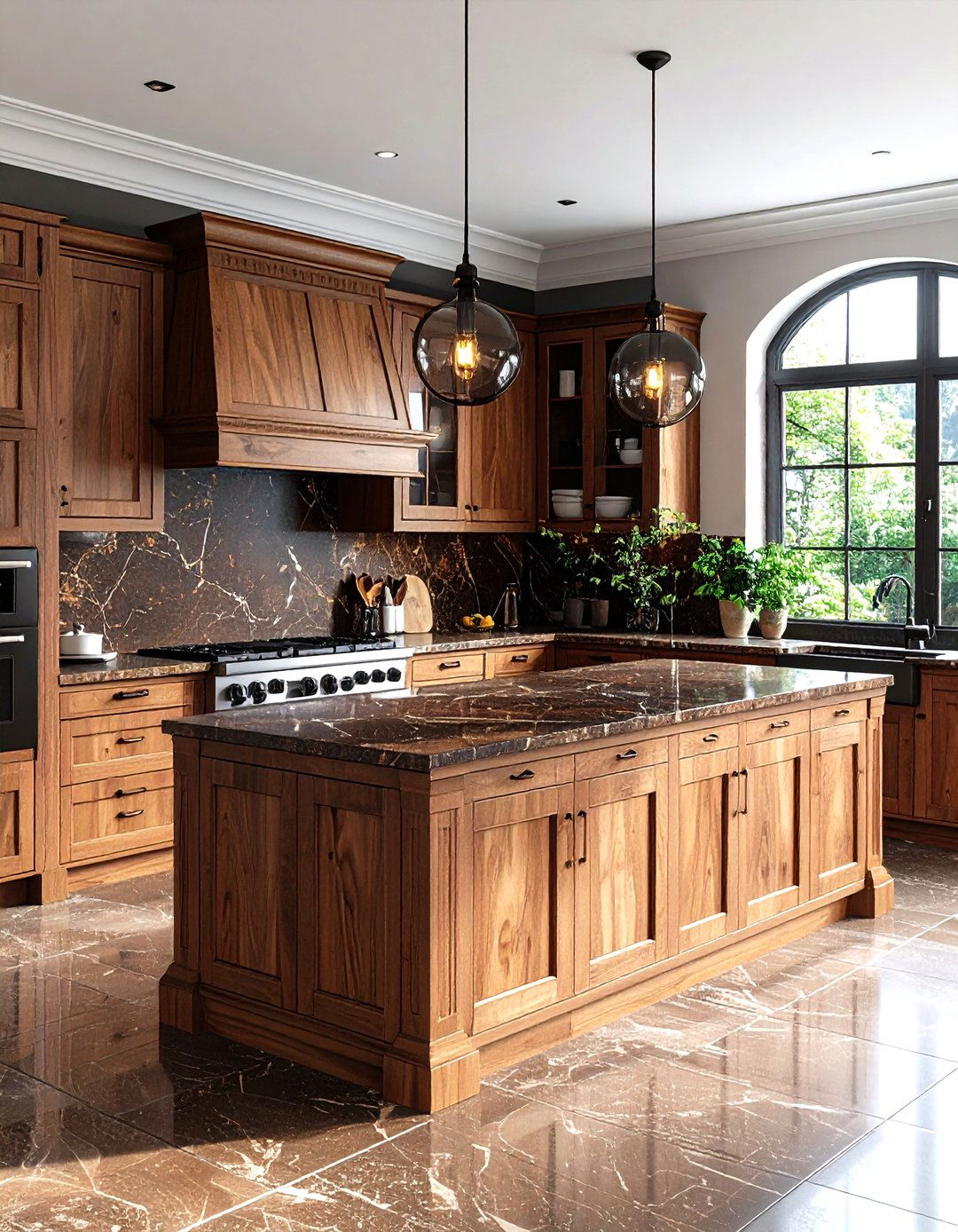 Baltic Brown Rich Traditional Character - 24 Granite Kitchen Countertop Ideas
