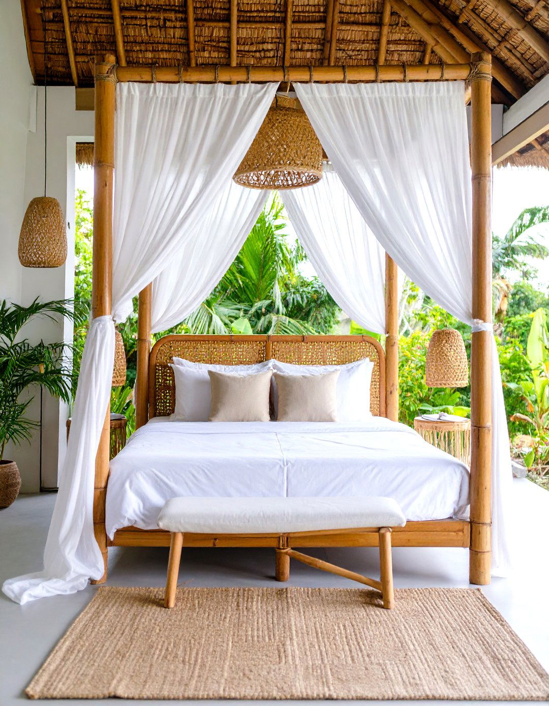 Bamboo Canopy Bedroom Retreat