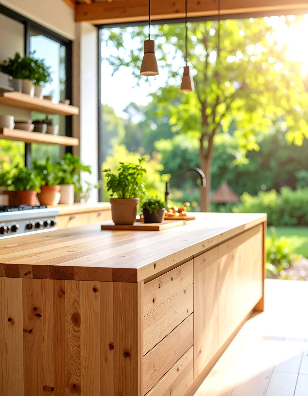 Bamboo Composite Sustainable Choice - 24 Outdoor Kitchen Countertop Ideas