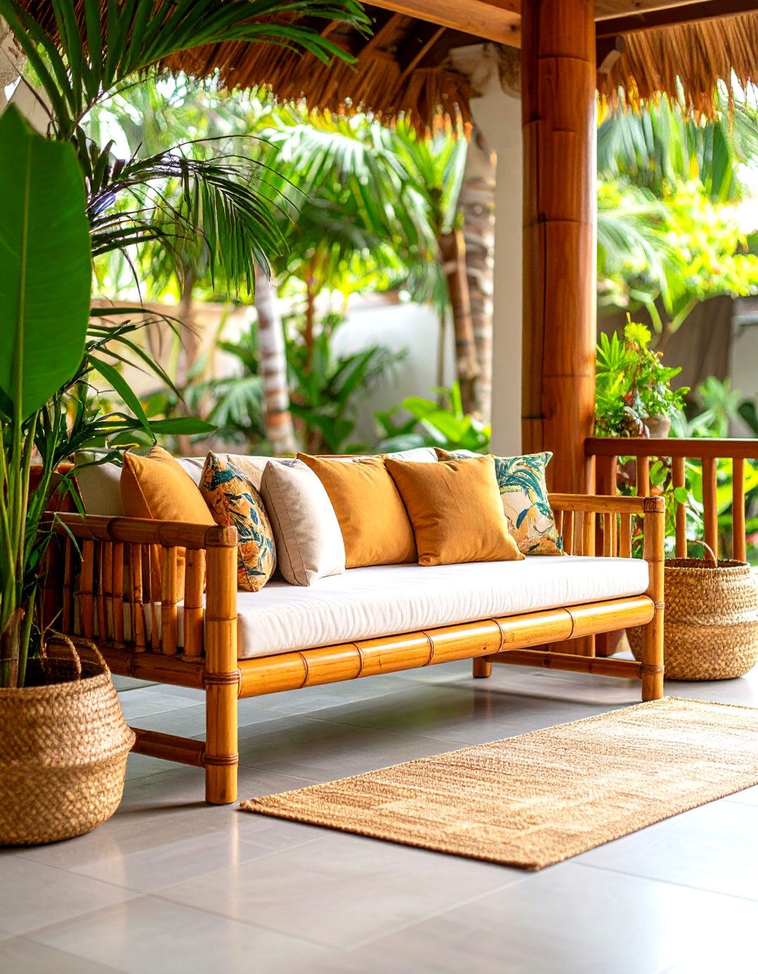 Bamboo Eco Friendly Bench - 24 Front Porch Bench Ideas