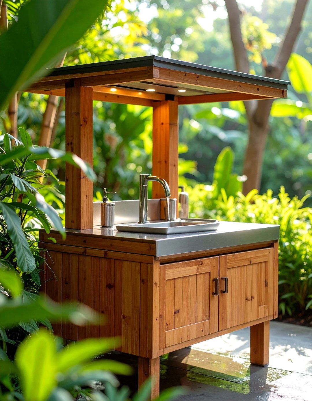 Bamboo Eco Friendly Wash Station - 24 outdoor sink ideas