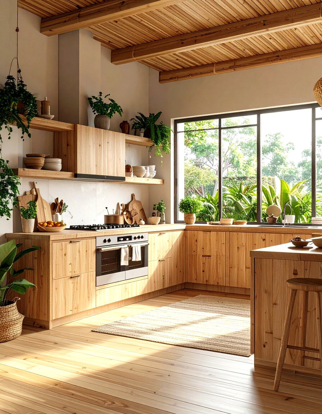 Bamboo Integration Design - 24 Organic Kitchen Design Ideas