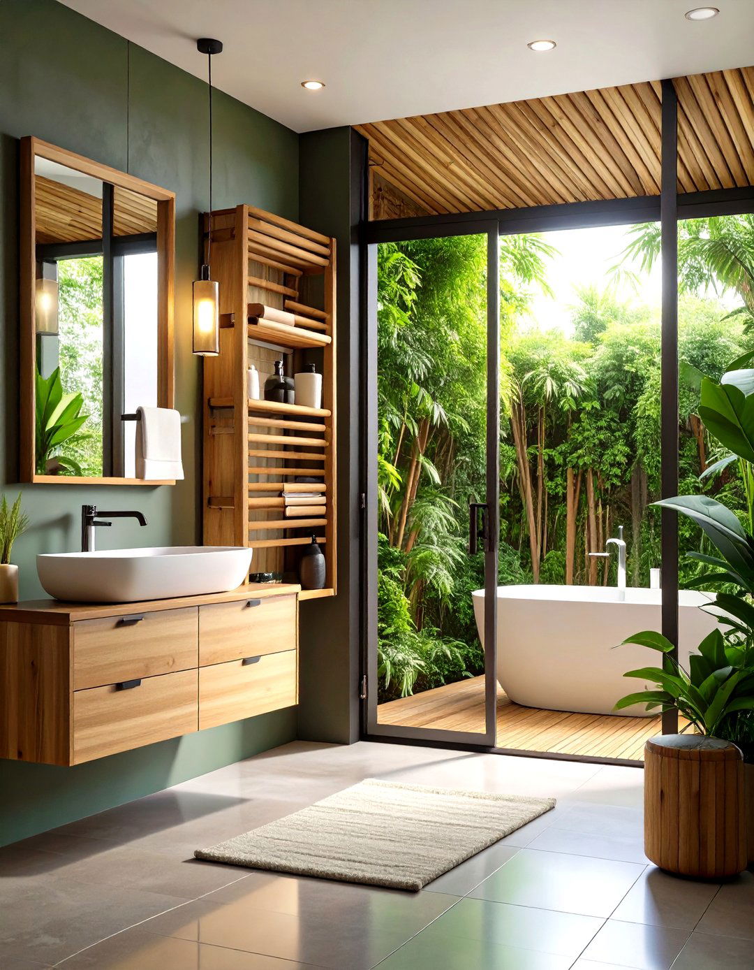 Bamboo Over Door Towel Rack System - 24 Bathroom Towel Rack Ideas