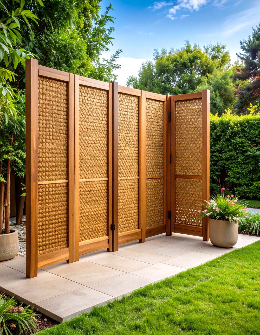 Bamboo Panel Screen Dividers - 24 Garden Divider Ideas