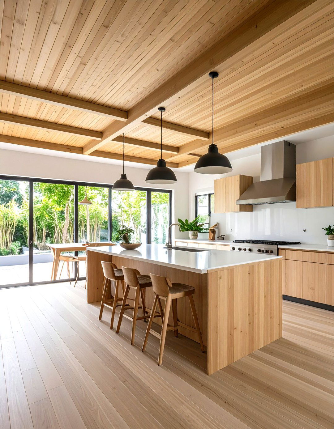 Bamboo Plank Ceiling Design - 24 Wood Plank Ceiling Ideas