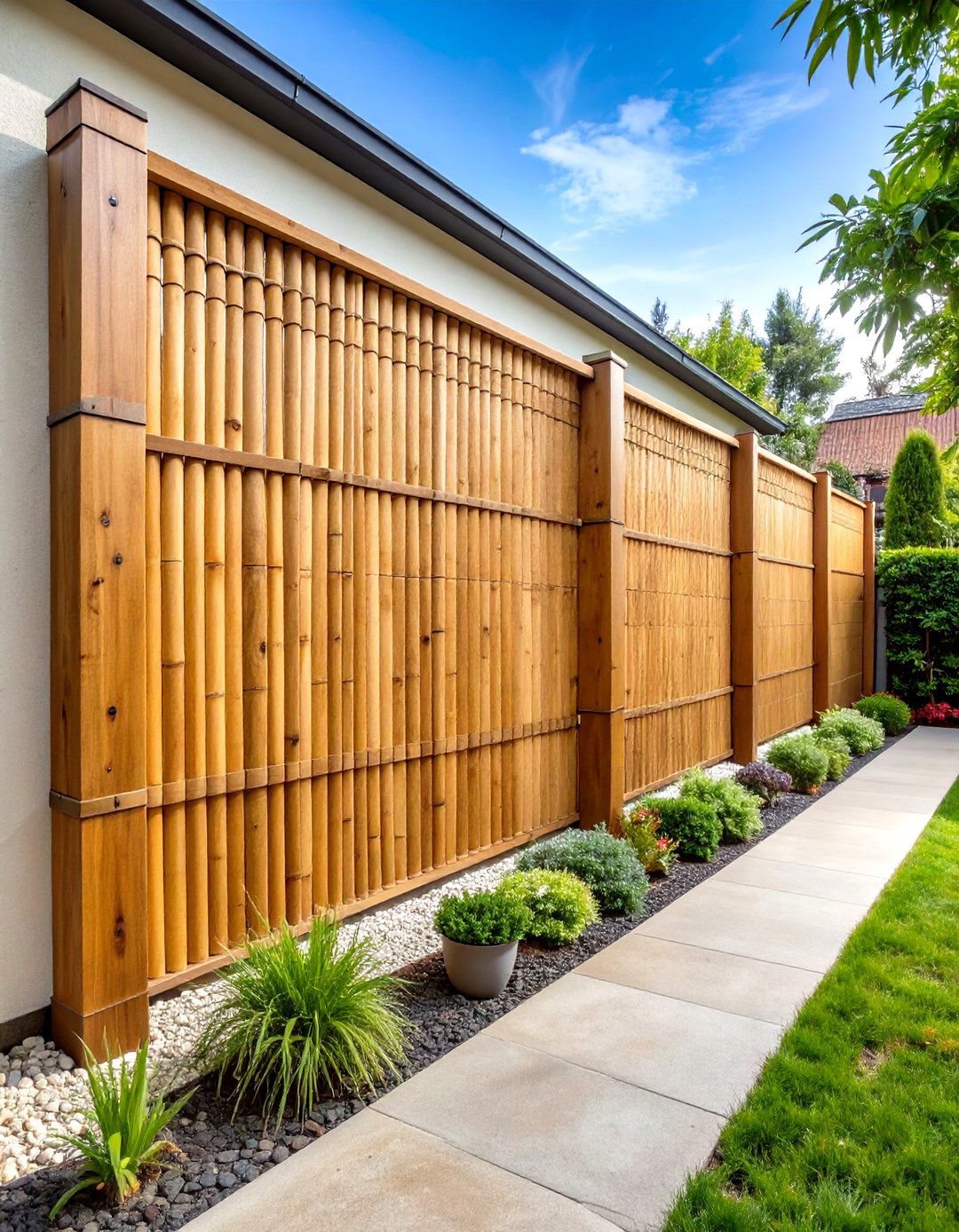 Bamboo Roll Privacy Screens - 24 Small Garden Fence Ideas