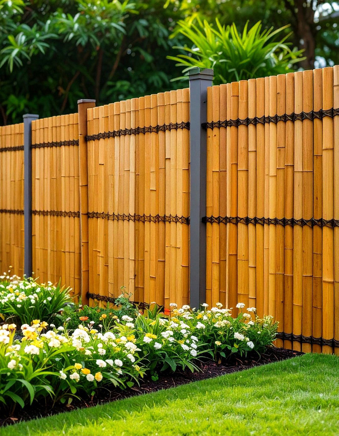 Bamboo Roll Screening - 24 Garden Screening Ideas