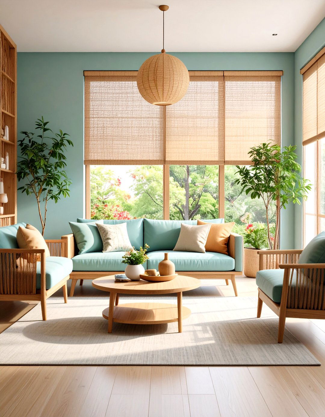 Bamboo Roman Shades for Natural Texture - 24 Window Treatments Ideas